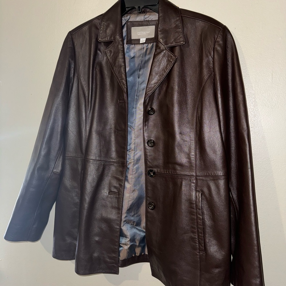 Brown leather jacket